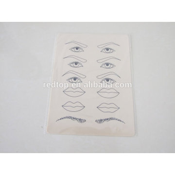 Professional rubber eyebrow practice skin for permanent makeup